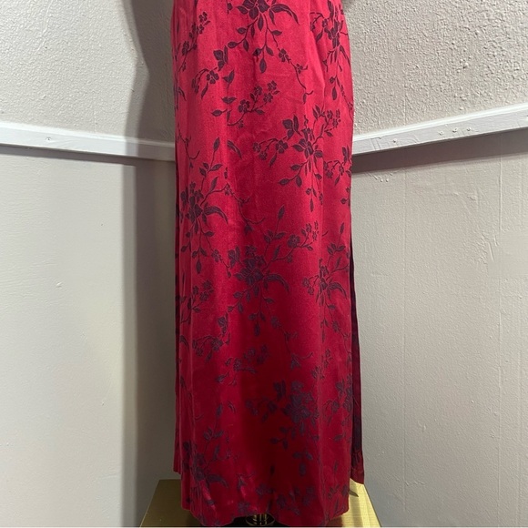 Vintage Sheri Martin Cheongsam Qipao Robe Jacket Collar Red Black Size 12 - Picture 7 of 12